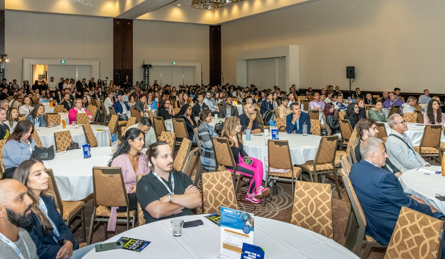 A packed ballroom of DTC founders at Ecom North Toronto
